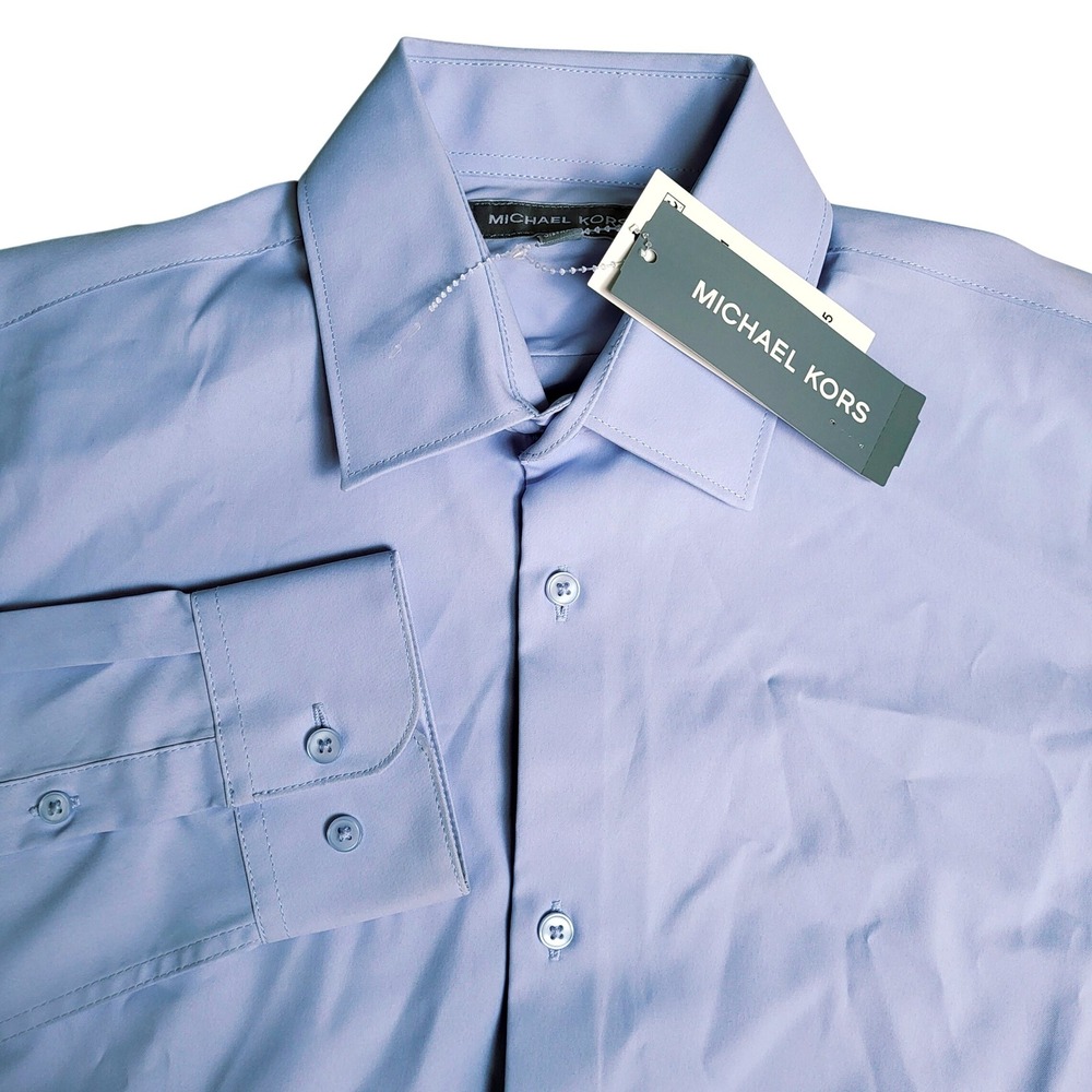 Michael Kors‎ Kids Boys Size 14 Long Sleeve Button Down Dress Shirt Blue NWT